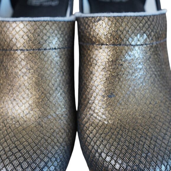 Dansko Clogs Professional Slip-On Womens Size 37 EU 6.5-7 US Metallic Gold Snake - Picture 10 of 11